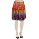 Colorful watercolors texture                                                Pleated Skirt
