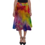 Colorful watercolors texture                                                    Perfect Length Midi Skirt