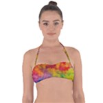 Colorful watercolors texture                                                    Halter Bandeau Bikini Top