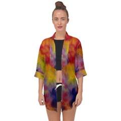 Open Front Chiffon Kimono 