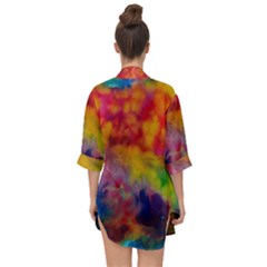 Open Front Chiffon Kimono 