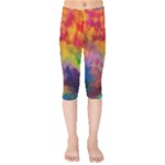 Colorful watercolors texture                                                   Kids  Capri Leggings