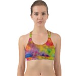 Colorful watercolors texture                                                    Back Web Sports Bra