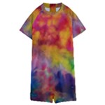 Colorful watercolors texture                                                  Kids  Boyleg Half Suit Swimwear