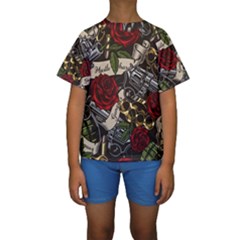 Kids  Short Sleeve Swimwear 
