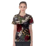Seamless Vector Pattern Women s Sport Mesh Tee