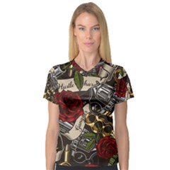 V-Neck Sport Mesh T-Shirt 