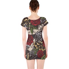 Short Sleeve Bodycon Dress Back