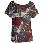 Seamless Vector Pattern Women s Oversized Tee
