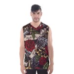 Seamless Vector Pattern Men s Basketball Tank Top