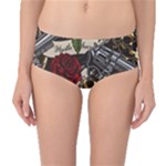 Seamless Vector Pattern Mid-Waist Bikini Bottoms