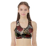 Seamless Vector Pattern Sports Bra with Border