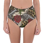 Seamless Vector Pattern Reversible High-Waist Bikini Bottoms