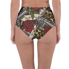 Reversible High-Waist Bikini Bottoms 