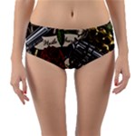 Seamless Vector Pattern Reversible Mid-Waist Bikini Bottoms
