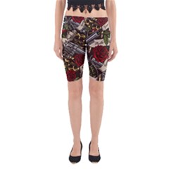 Seamless Vector Pattern Yoga Cropped Leggings from ArtsNow.com