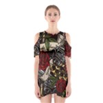Seamless Vector Pattern Shoulder Cutout One Piece Dress