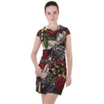 Seamless Vector Pattern Drawstring Hooded Dress