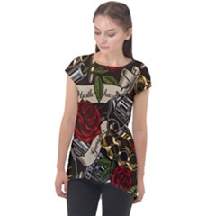 Cap Sleeve High Low Top 