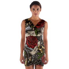 Wrap Front Bodycon Dress 