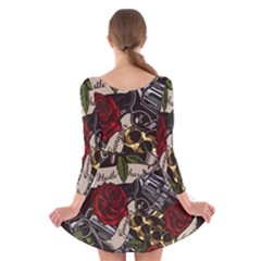 Long Sleeve Velvet Skater Dress 