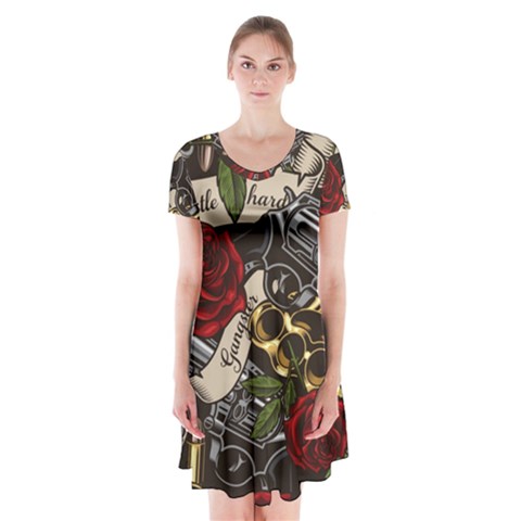 Seamless Vector Pattern Short Sleeve V