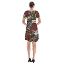 Short Sleeve V-neck Flare Dress 