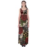 Seamless Vector Pattern Empire Waist Maxi Dress