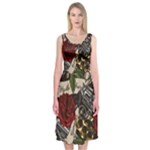Seamless Vector Pattern Midi Sleeveless Dress