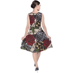 V-Neck Midi Sleeveless Dress  