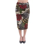 Seamless Vector Pattern Midi Pencil Skirt