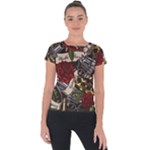 Seamless Vector Pattern Short Sleeve Sports Top 