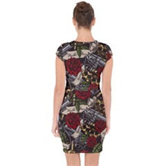 Capsleeve Drawstring Dress  