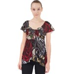 Seamless Vector Pattern Lace Front Dolly Top