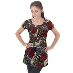 Puff Sleeve Tunic Top 