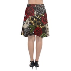 Chiffon Wrap Front Skirt 
