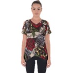 Seamless Vector Pattern Cut Out Side Drop Tee