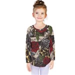 Seamless Vector Pattern Kids  Long Sleeve Tee