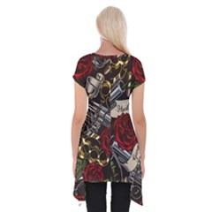 Short Sleeve Side Drop Tunic 