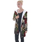 Seamless Vector Pattern Longline Hooded Cardigan