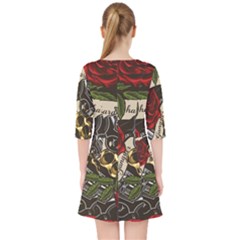 Quarter Sleeve Pocket Dress 