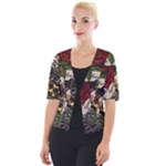 Seamless Vector Pattern Cropped Button Cardigan