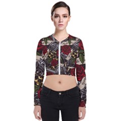 Long Sleeve Zip Up Bomber Jacket 