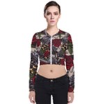 Seamless Vector Pattern Long Sleeve Zip Up Bomber Jacket