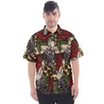 Seamless Vector Pattern Men s Short Sleeve Shirt