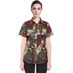 Seamless Vector Pattern Women s Short Sleeve Shirt