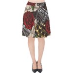 Seamless Vector Pattern Velvet High Waist Skirt