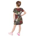 Kids  Short Sleeve Velvet Dress 