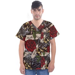 Men s V-Neck Scrub Top 