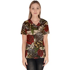 Women s V-Neck Scrub Top 
